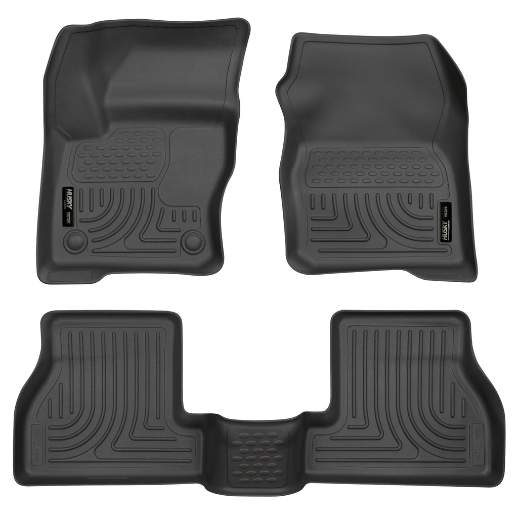 Black-Weatherbeater-Front-Amp;-Second-Row-Floor-Liners-;-12-15-Focus-SedanHatchback