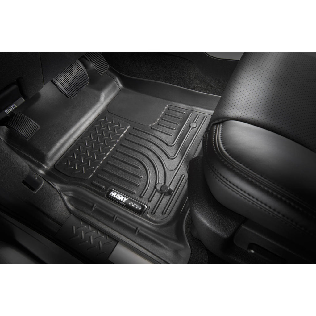 Black-Weatherbeater-Front-Amp;-Second-Row-Floor-Liners-;-12-15-Focus-SedanHatchback