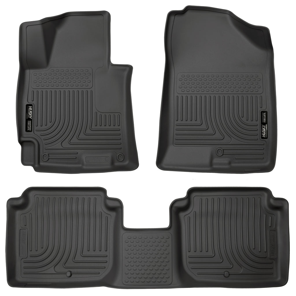 Black-Weatherbeater-Front-Amp;-Second-Row-Floor-Liners-;-14-16-Elantra-Sedan