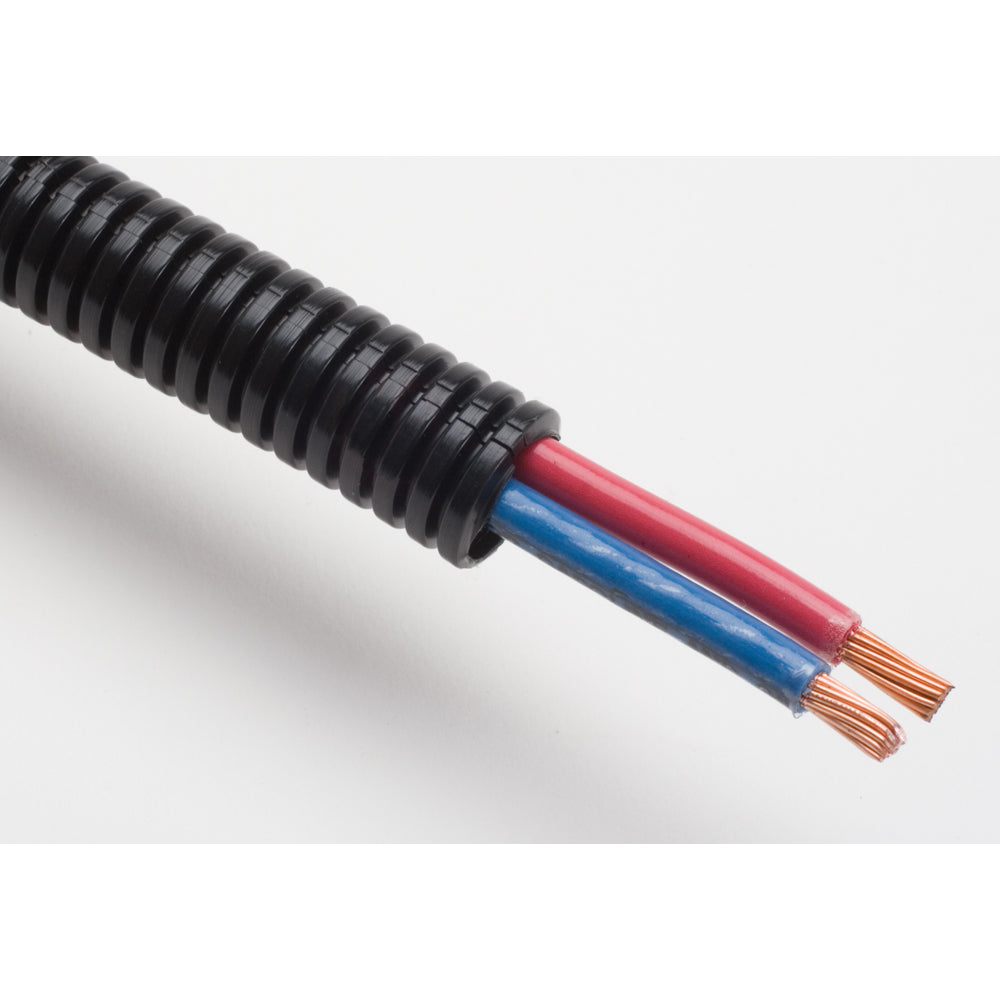 Black-Wire-Harness;-Convoluted;-38-In.-Diameter--(10-Ft)