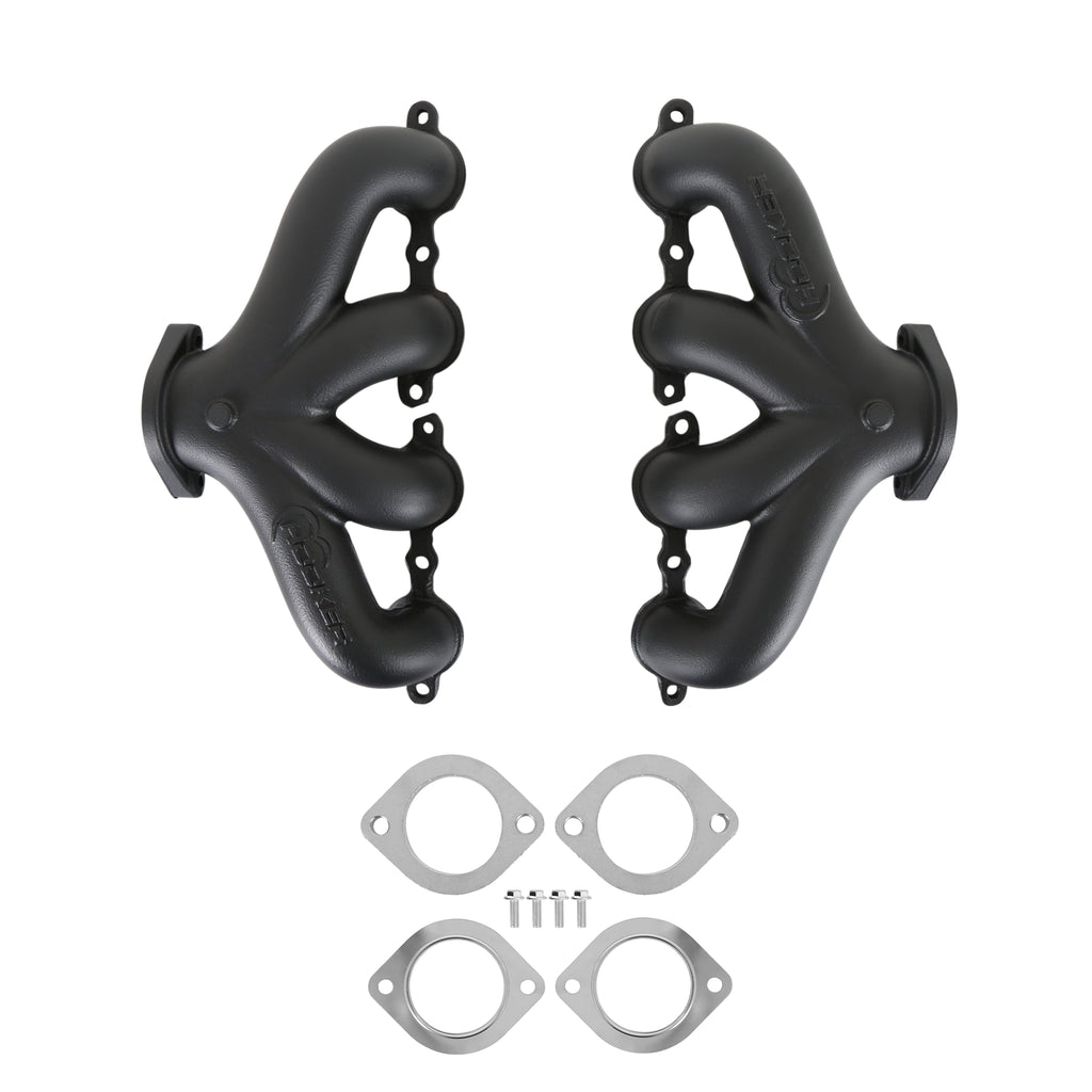 Blackheart-Ls-Swap-Exhaust-Manifolds---Center-Dump---Black-Ceramic