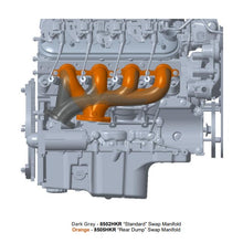 Load image into Gallery viewer, Blackheart-Ls-Swap-Exhaust-Manifolds---Rear-Dump---Black