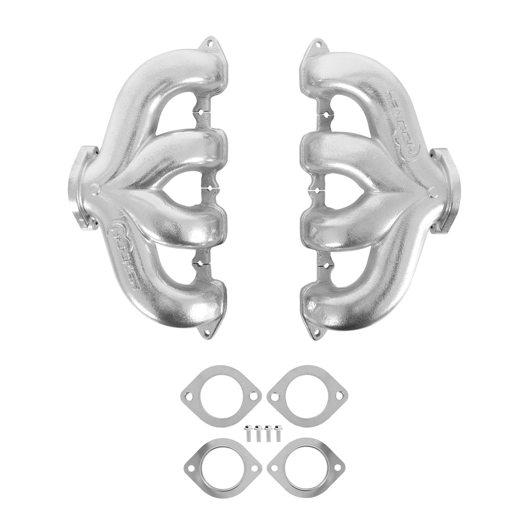 Blackheart-Lt-Swap-Exhaust-Manifolds---Center-Dump---Silver-Ceramic