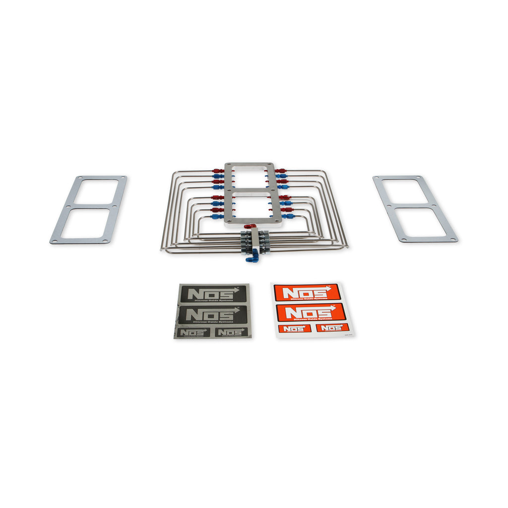 Blower-Injector-Plate,-Polished-Finish,-Red--Blue-Plumbing