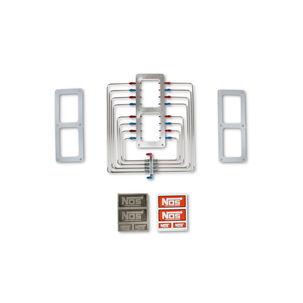 Blower-Injector-Plate,-Polished-Finish,-Red--Blue-Plumbing