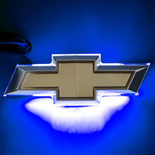 Load image into Gallery viewer, Blue-Illuminated-Led-Rear-Bowtie-Emblem