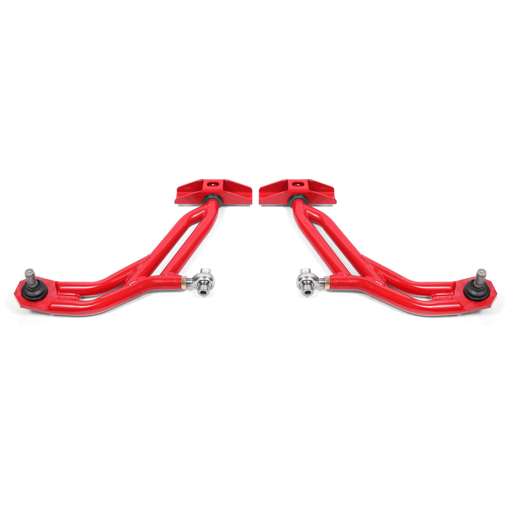 Bmr-10-14-Ford-Mustang-Adj.-Lower-A-Arms-DelrinRod-End-W-19Mm-Std.-Ball-Joint---Red