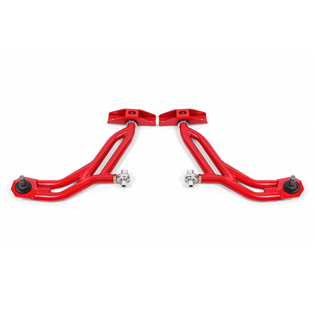 Bmr-10-14-Ford-Mustang-Adj.-Lower-A-Arms-W-DelrinRod-End--19Mm-Tall-Ball-Joint---Red
