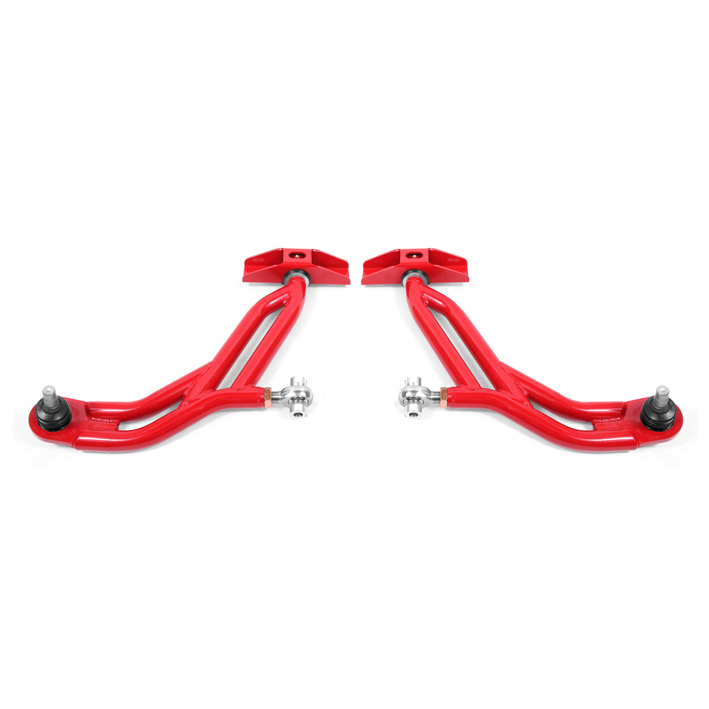 Bmr-10-14-Ford-Mustang-Adj.-Lower-A-Arms-W-DelrinRod-End--18Mm-Tall-Ball-Joint---Red