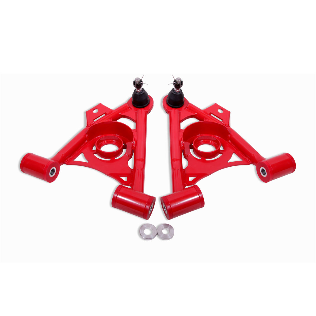 Bmr-79-93-Fox-Mustang-Non-Adj-Lower-A-Arms-Standard-Ball-Joint-Spring-Pocket---Red
