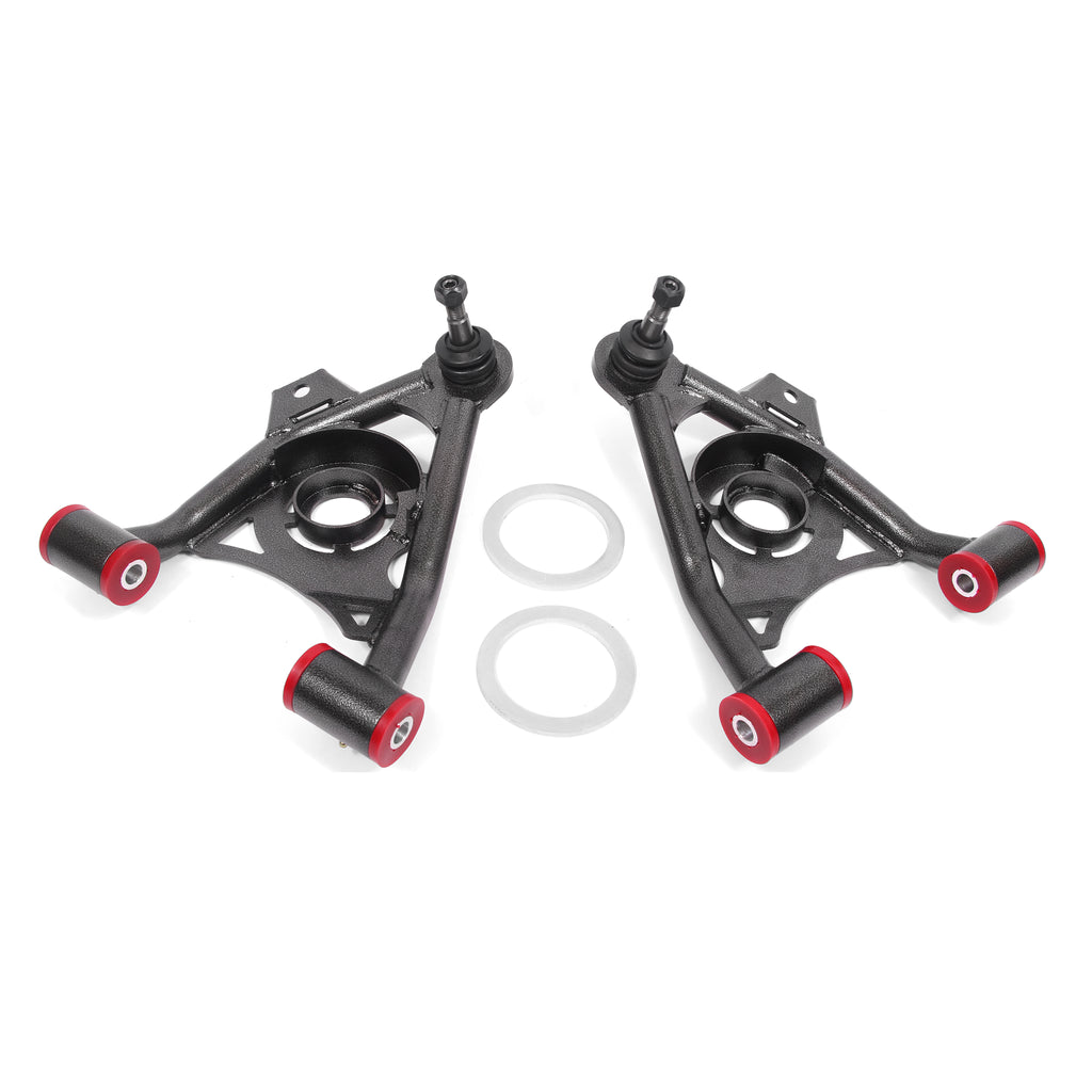 Bmr-79-93-Mustang-Fox-Lower-Control-A-Arm-Front-W-Spring-PocketTall-Ball-Joint---Black-Hammertone