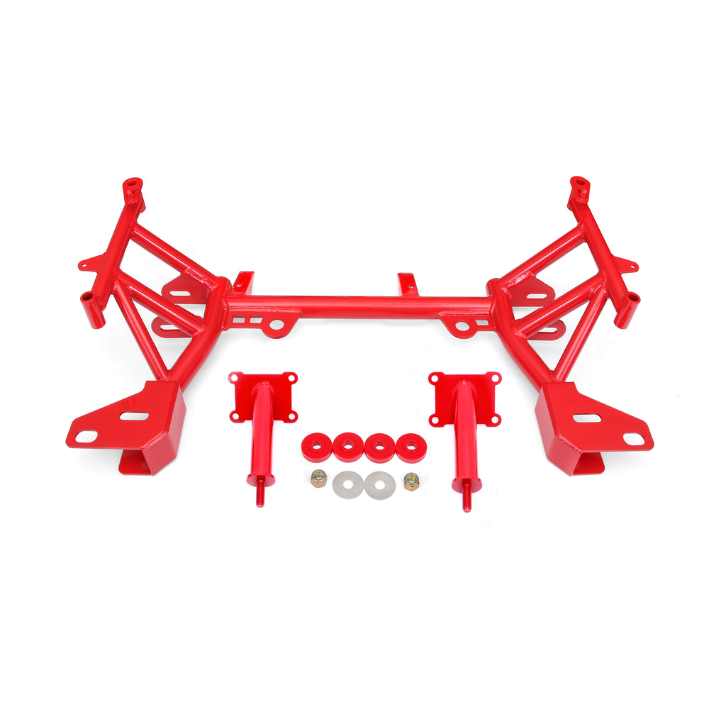 Bmr-93-02-4Th-Gen-F-Body-K-Member-Low-Mount-Turbo-Ls1-Motor-Mounts-Pinto-Mounts---Red