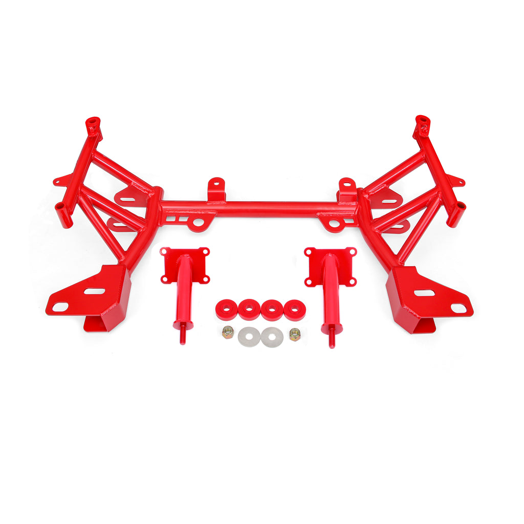 Bmr-93-02-4Th-Gen-F-Body-K-Member-Low-Mount-Turbo-Ls1-Motor-Mounts-Standard-Rack-Mounts---Red