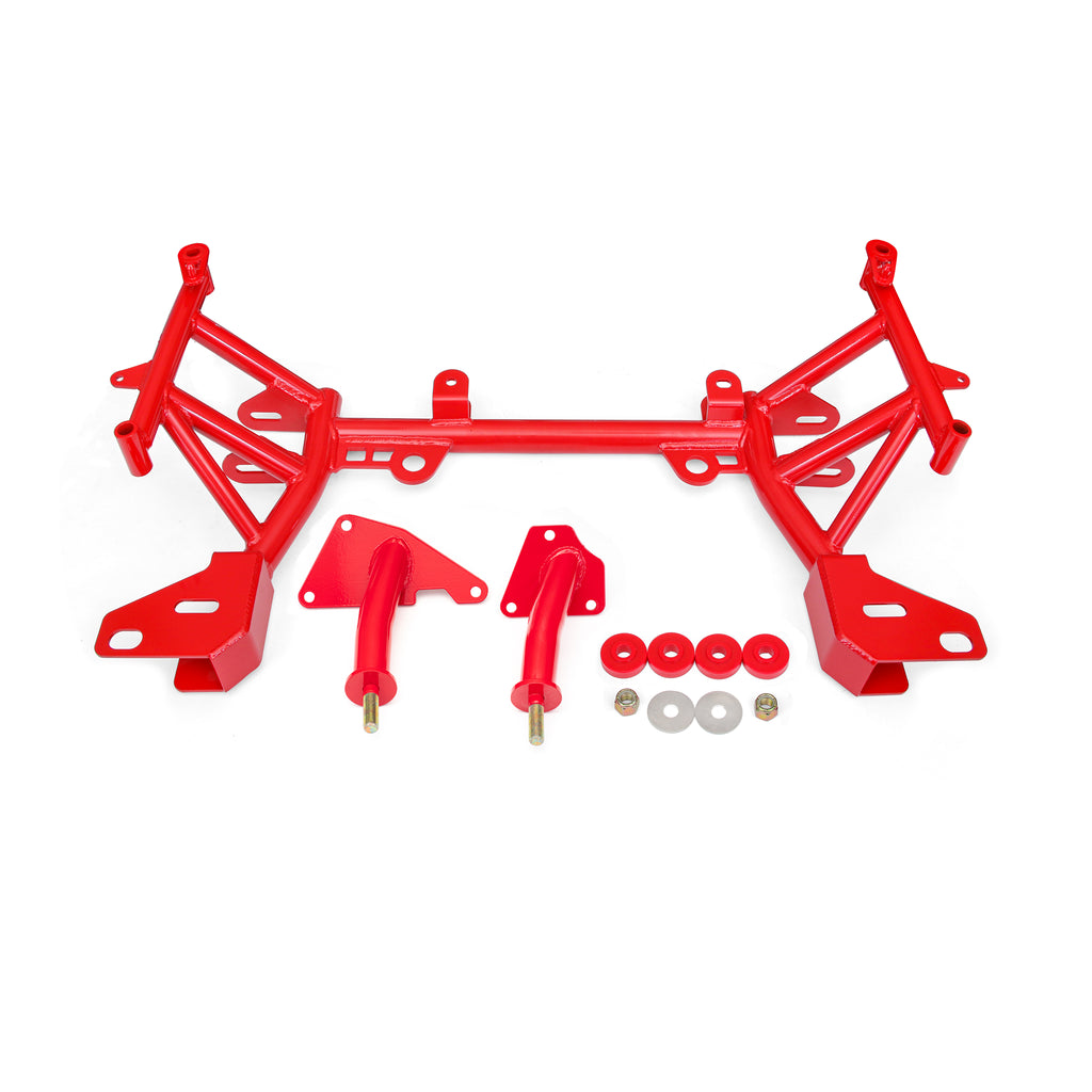 Bmr-93-02-4Th-Gen-F-Body-K-Member-Lt1-Motor-Mounts-Standard-Rack-Mounts-Red