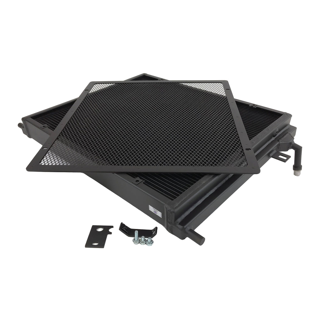 Bmw-B58B48-Front-Mount-Heat-Exchanger-WRock-Guard-(Black)-(Triplepass)-Heat-E