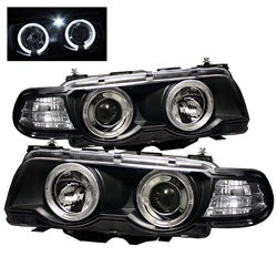 Bmw-E38-7-Series-99-01-Projector-Headlights-1Pc-Xenon--Led-Halo-Blk-Pro-Yd-Bmwe3899-Hid-Hl-Bk