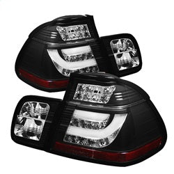 Bmw-E46-3-Series-02-05-4Dr-Light-Bar-Style-Led-Tail-Lights-Black-Alt-Yd-Be4602-4D-Lbled-Bk