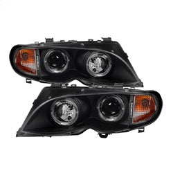 Bmw-E46-3-Series-02-05-4Dr-Projector-Headlights-1Pc-Led-Halo-Blk-Pro-Yd-Bmwe4602-4D-Am-Bk