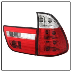 Bmw-E53-X5-00-06-4Pcs-Euro-Style-Tail-Lights--Red-Clear-Alt-Yd-Be5300-Rc