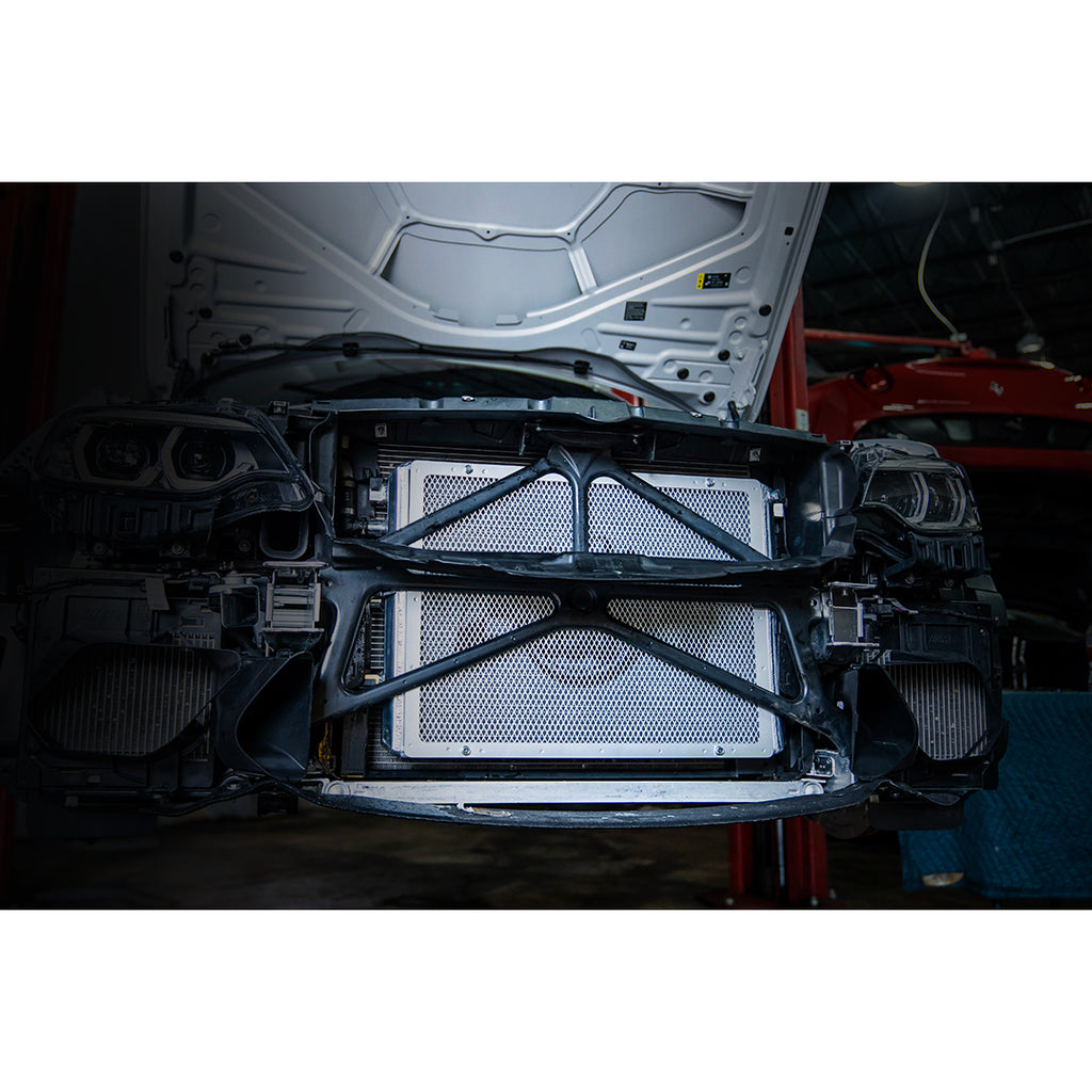 Bmw-F8x-M3M4-Front-Mount-Heat-Exchanger-WRock-Guard(Black)Heat-Exchanger