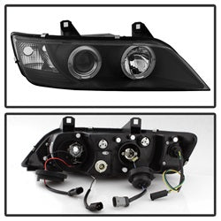 Bmw-Z3-96-02-Projector-Headlights-Led-Halo-Black-High-H1-Low-H1-Pro-Yd-Bmwz396-Hl-Bk