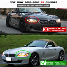 Load image into Gallery viewer, Bmw-Z4-03-08-Projector-Headlights-Halogen-Model-Only---Led-Halo-Black-Pro-Yd-Bmwz403-Hl-Bk