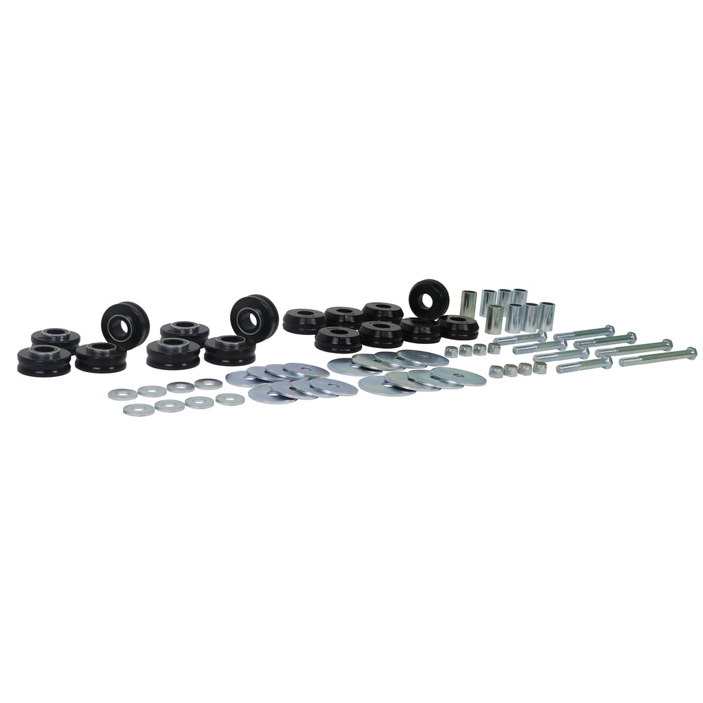 Body-Mount---Bushings-16-Bushings-8-Tubes-8-Tubes-8-Nuts-24-Washers-Grease-Install-Guide