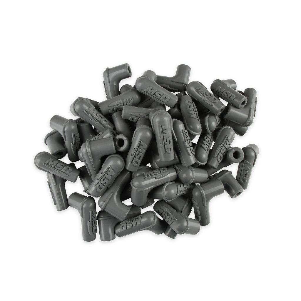 Boots,-90-Degree-Logo-Spark-Plug,-Gray-Silicone-50Ea