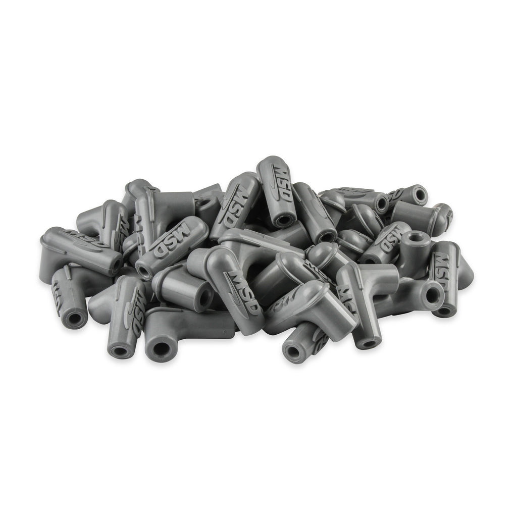 Boots,-90-Degree-Logo-Spark-Plug,-Gray-Silicone-50Ea