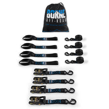 Load image into Gallery viewer, Borne-Off-Road-Heavy-Duty-Ratchet-Tie-Down-Kit-(4-Pack),-Black