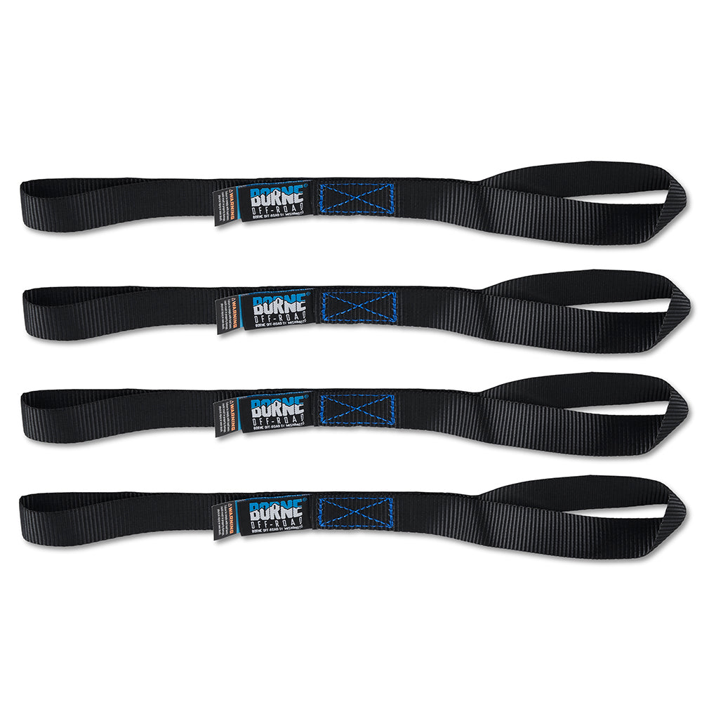 Borne-Off-Road-Medium-Duty-Ratchet-Tie-Down-Kit-(4-Pack),-Black
