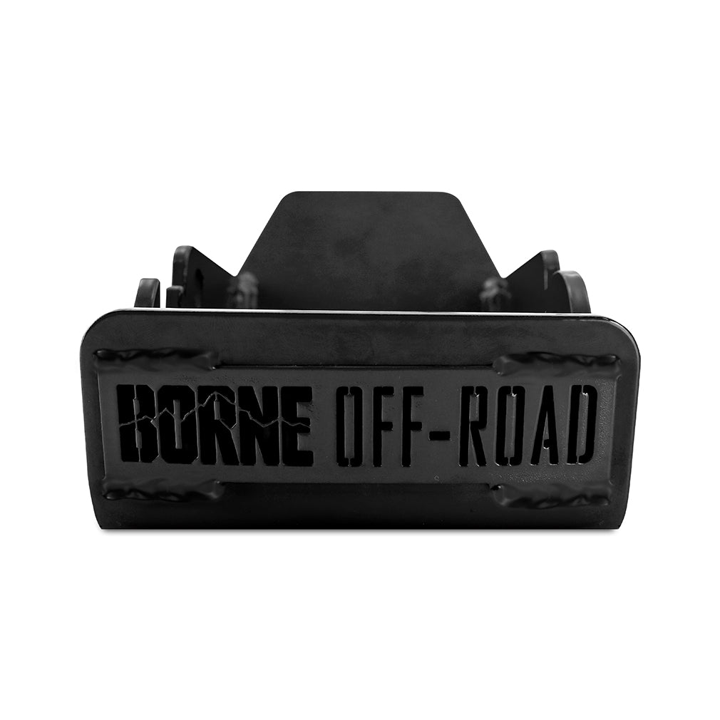 Borne-Off-Road-Rear-Shock-Skid-Plates,-Fits-2021-Ford-Bronco,-Black