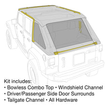 Load image into Gallery viewer, Bowless-Combo-Top-Kit-WTinted-Windows---Protek-Jeep,-07-18-Wrangler-(Jk)-4-Door