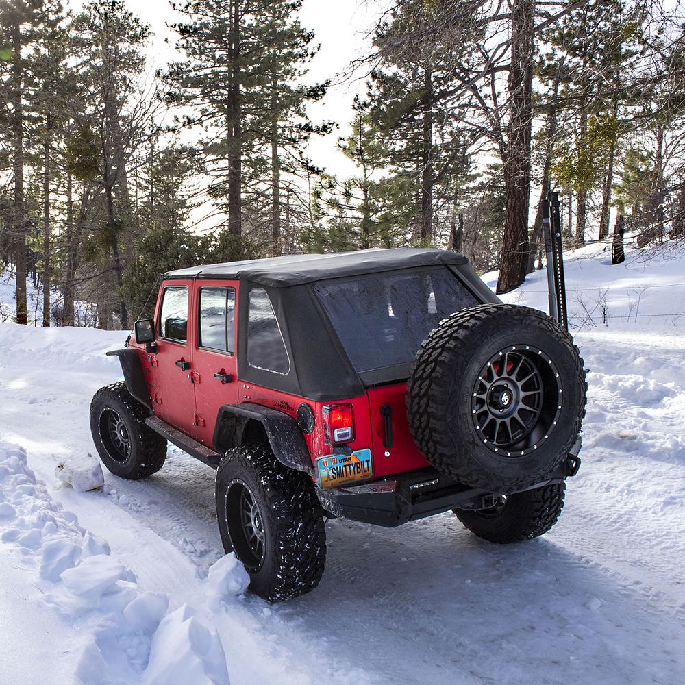 Bowless-Combo-Top-Kit-WTinted-Windows---Protek-Jeep,-07-18-Wrangler-(Jk)-4-Door