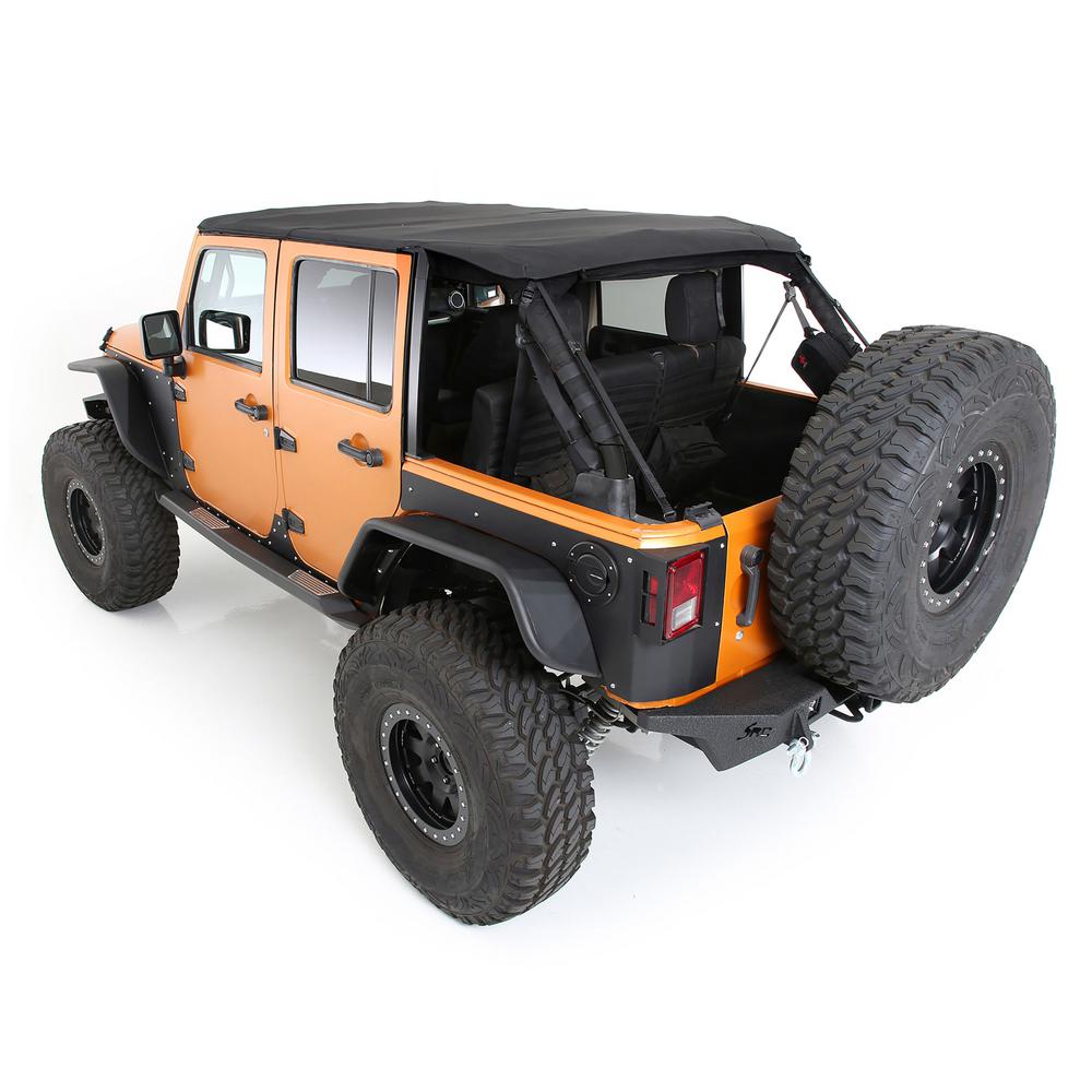 Bowless-Combo-Top-Kit-WTinted-Windows---Protek-Jeep,-07-18-Wrangler-(Jk)-4-Door