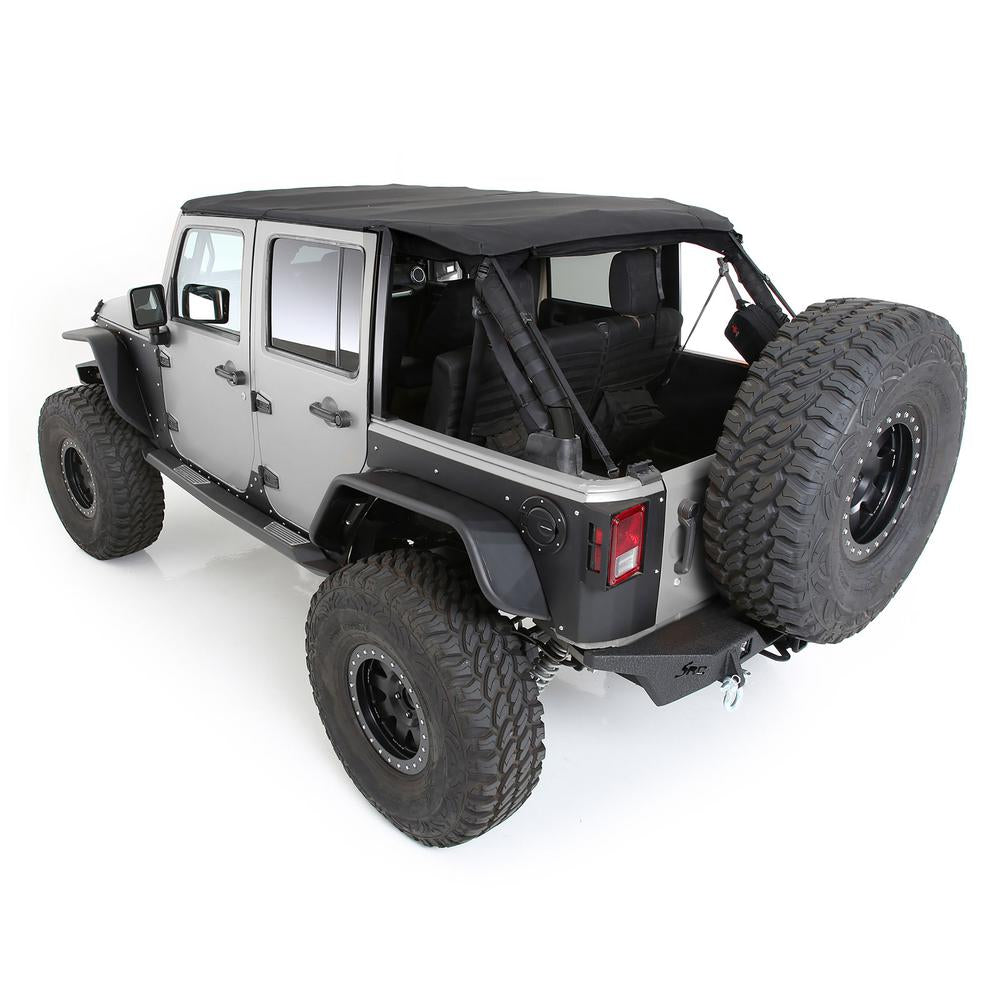 Bowless-Combo-Top-Kit-WTinted-Windows--Black-Diamond,-07-18-Wrangler(Jk)-4-Door
