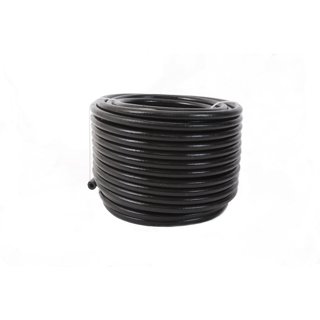 Braided-Stainless-Steel-Ptfe-Fuel-Line;-Black-Jacketed