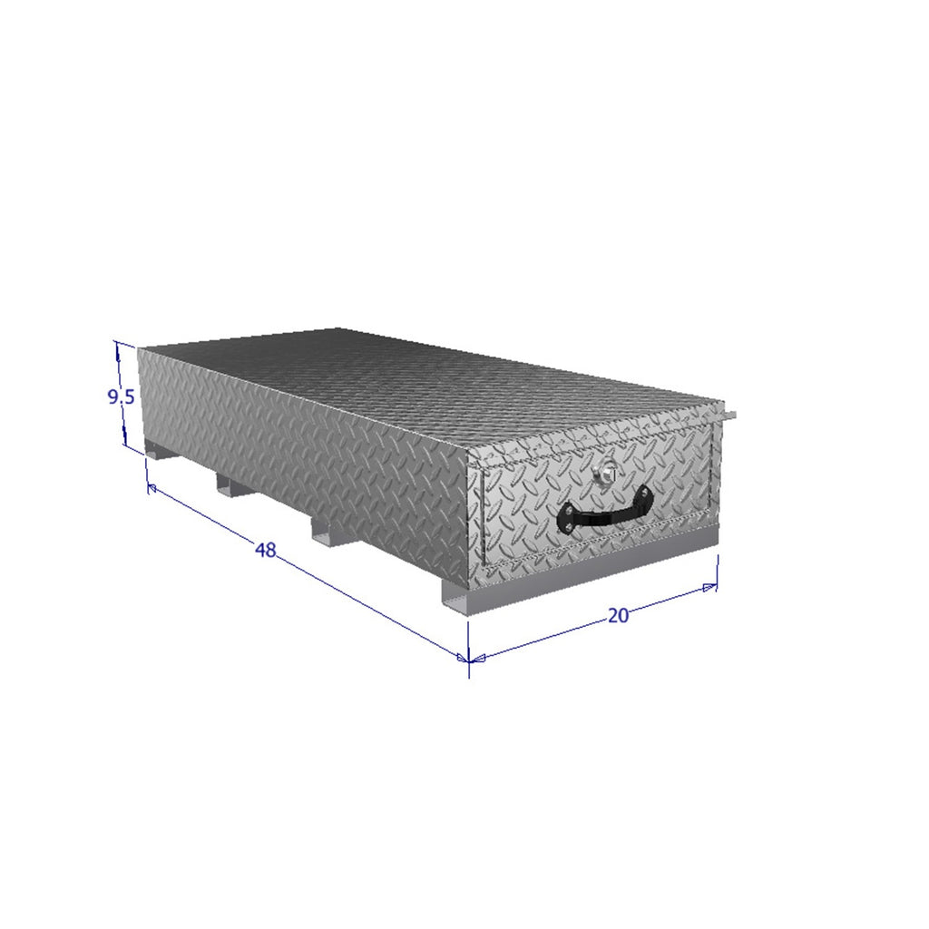 Brute-48In-D-X-20In-W-X-9.5In-H-Single-Drawer---Aluminum