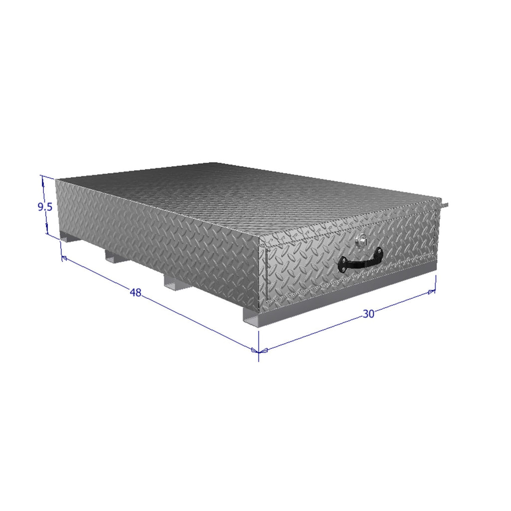Brute-48In-D-X-30In-W-X-9.5In-H-Single-Drawer---Aluminum