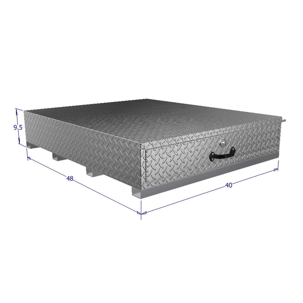Brute-48In-D-X-40In-W-X-9.5In-H-Single-Drawer---Aluminum