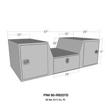 Load image into Gallery viewer, Brute-V-Shape-Goose-Neck-5Th-Wheel-57In-Tailgate-Box-1-Drawer2-Swing-Doors---Aluminum
