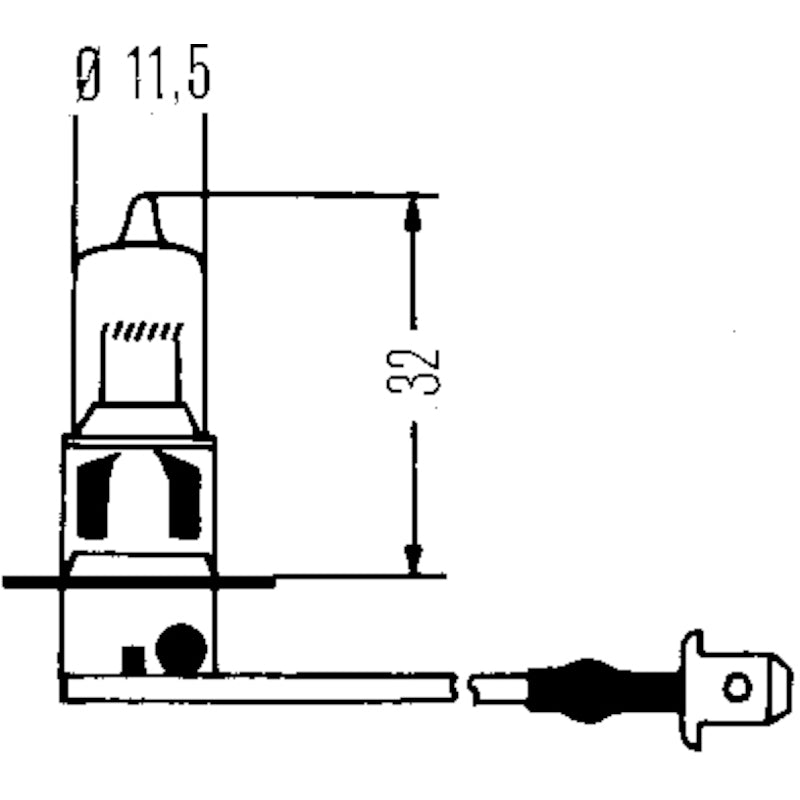 Bulb-H3-12V-100W-Ylw-Str-------------8Gh