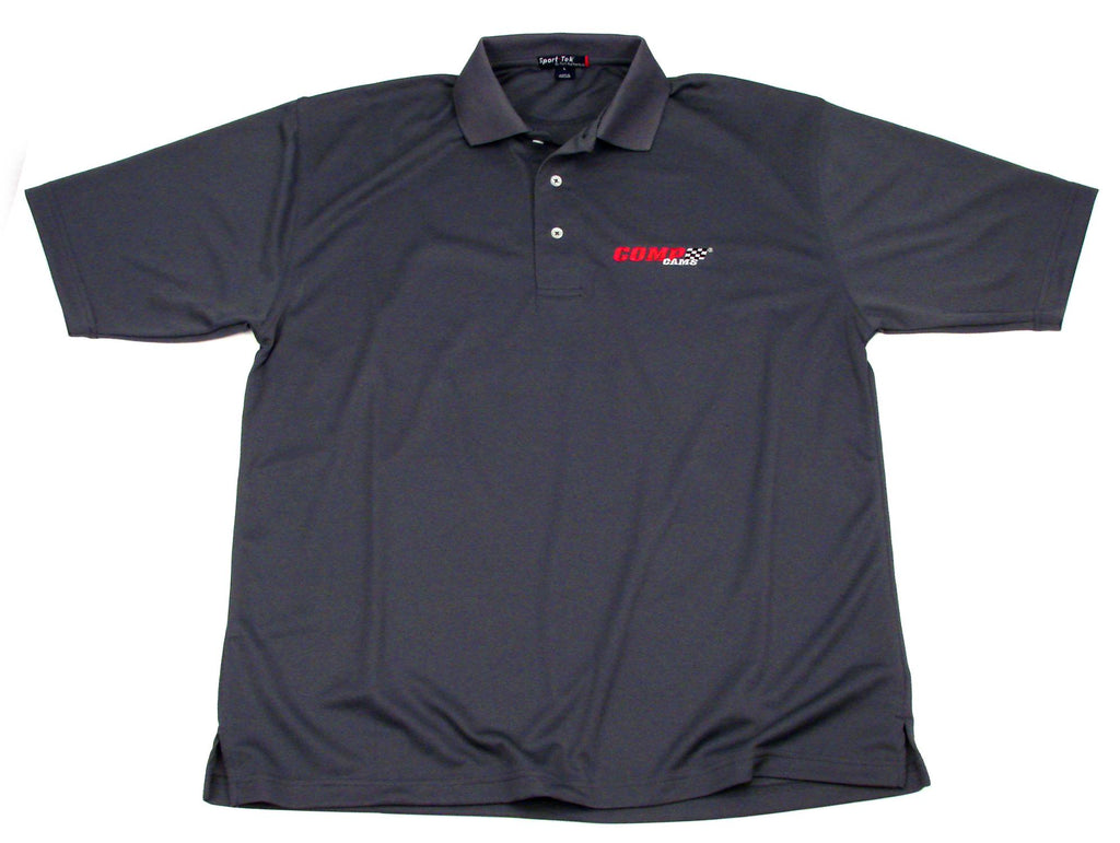 COMP Cams C1016-M Gray COMP Cams Logo Dri Mesh Medium Polo Shirt