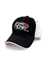 Load image into Gallery viewer, COMP Cams C1021 Retro COMP Cams Logo Black and White Hat