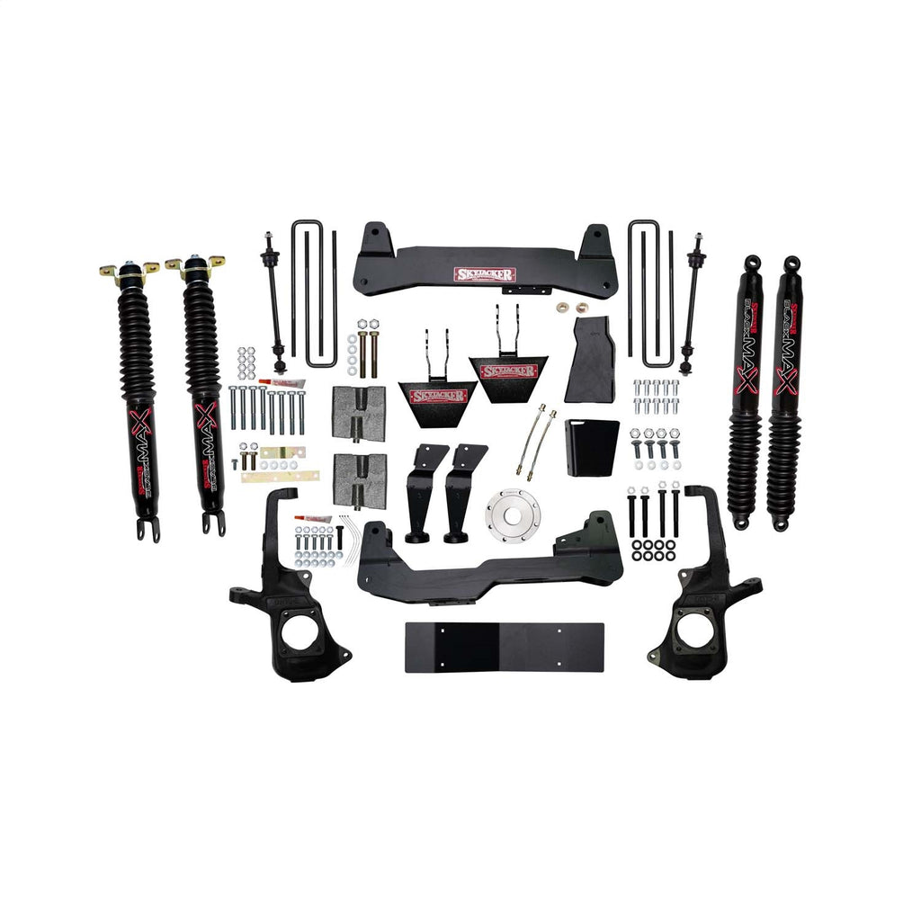 Skyjacker C1168K-B 6 in. Suspension Lift Kit With Torsion Bar Drop Brackets And Black MAX Shocks. for Select Chevrolet Silverado HD, GMC Sierra HD, GMC Sierra HD