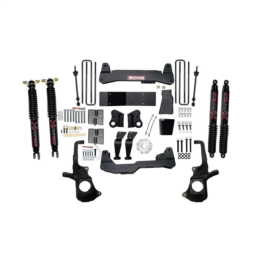 Skyjacker C1178KH-B 7 in. Lift Kit With Raised Torsion Bar Brackets And Black MAX Shocks. for Select Chevrolet Silverado HD, GMC Sierra HD