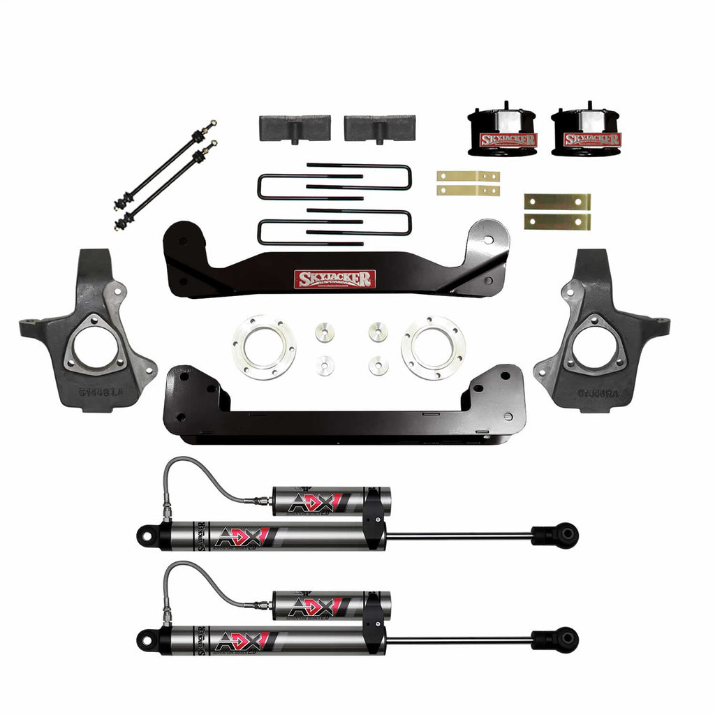 Skyjacker C14460APK-X 4 In. Suspension Lift Kit With ADX 2.0 Remote Reservoir Shocks. for Select Chevrolet Silverado 1500, GMC Sierra