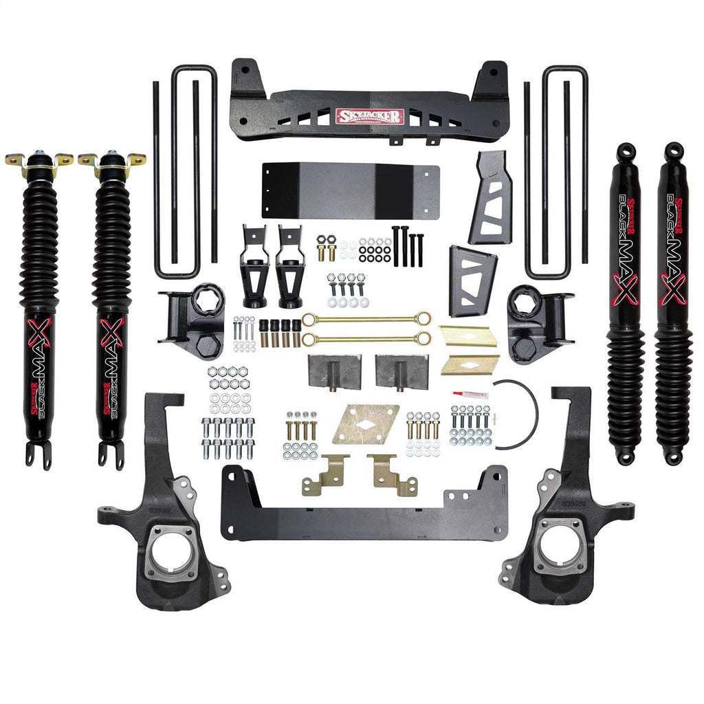 Skyjacker C20681TRK-B 6 In Suspension Lift Kit With Raised Torsion Bar Brackets And Black MAX Shocks. for Select Chevrolet Silverado HD, Chevrolet Silverado HD, GMC Sierra HD, GMC Sierra HD