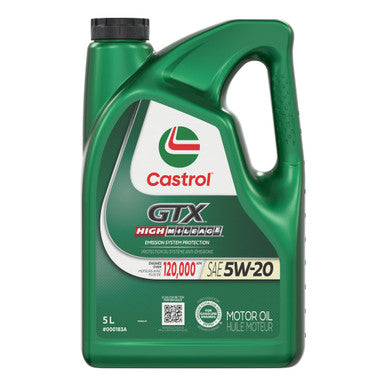 Castrol CAS000183A GTX High Mileage 5W20 Semi Synthetic Engine Oil - 5L
