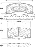 CENTRIC BRAKE PARTS 103.03700 C-TEK Ceramic Brake Pads with Shims